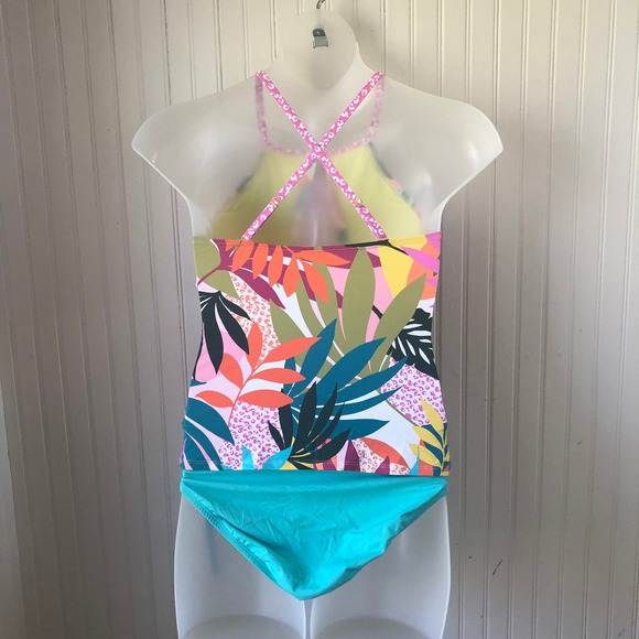 BLEU BY ROD BEATTIE Retail $114 High Neck Tankini Hipster 2 PC Size 8 - Picture 5 of 6